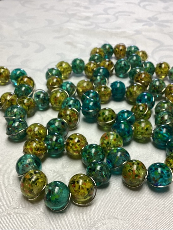 Other - Artisan Multicolor Glass Bead Napkin holders Green & Teal